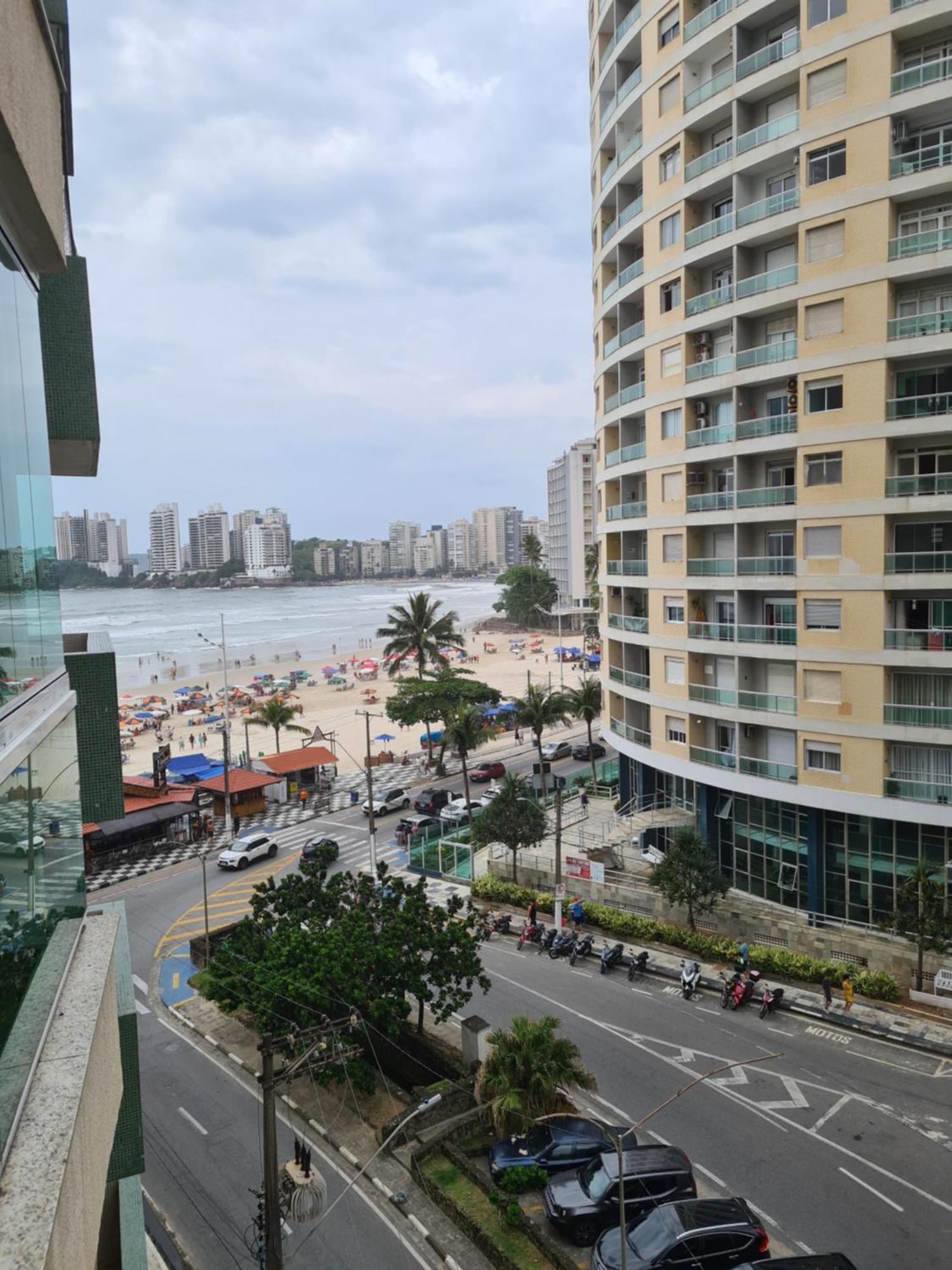 Apartamento Vista Praia Pitangueiras - 40 Metros Da Praia Guarujá Exterior foto